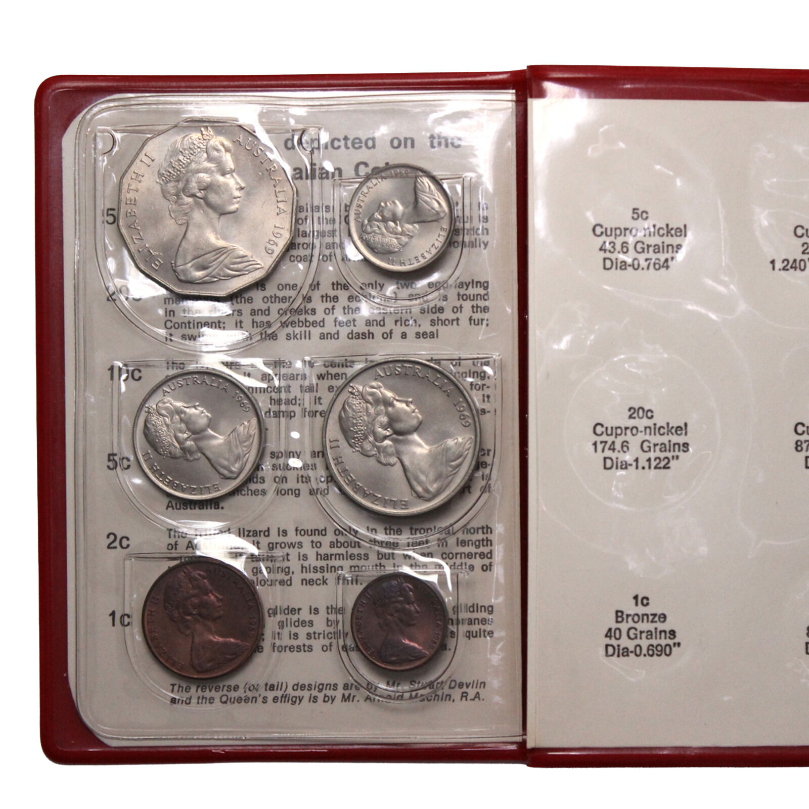 1969 Uncirculated Mint Set - Red Wallet