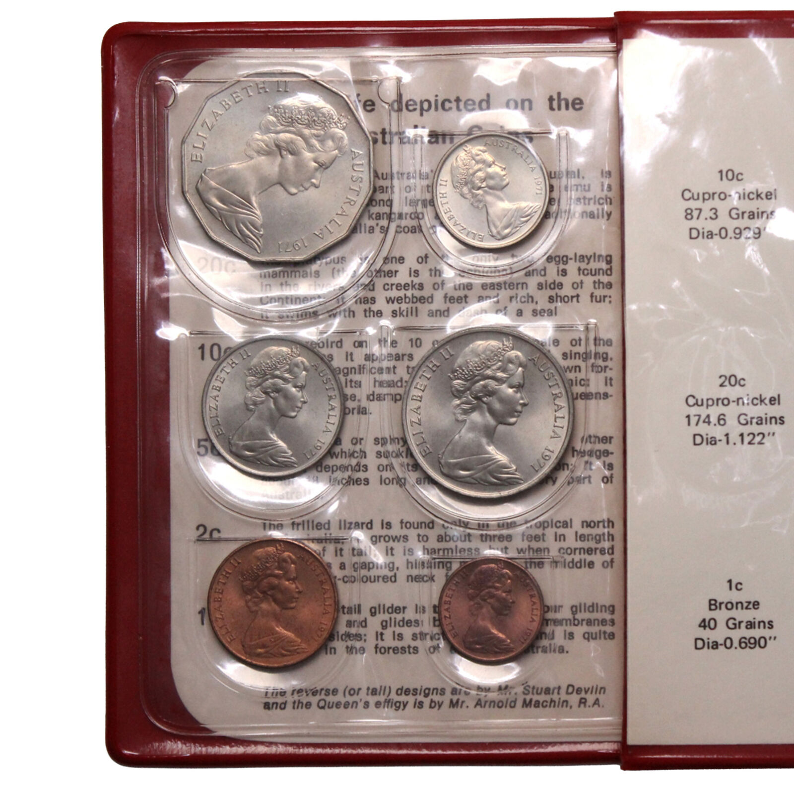 1971 Uncirculated Mint Set - Red Wallet