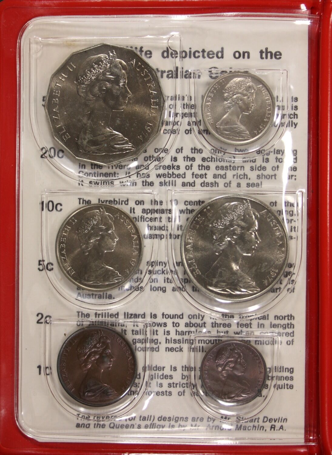 1974 Uncirculated Mint Set - Red Wallet