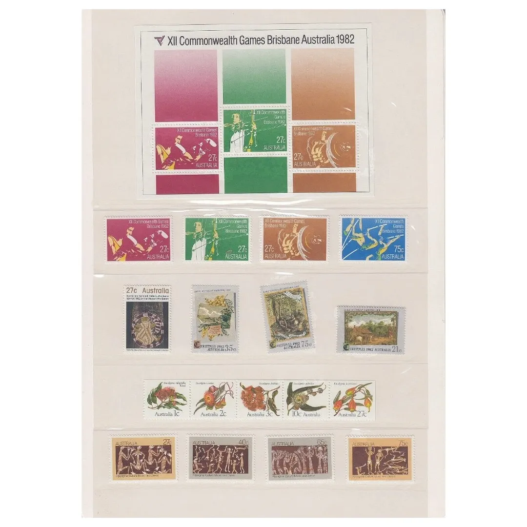 1982 Collection of Australian Stamps Set - Face Value of $17.64