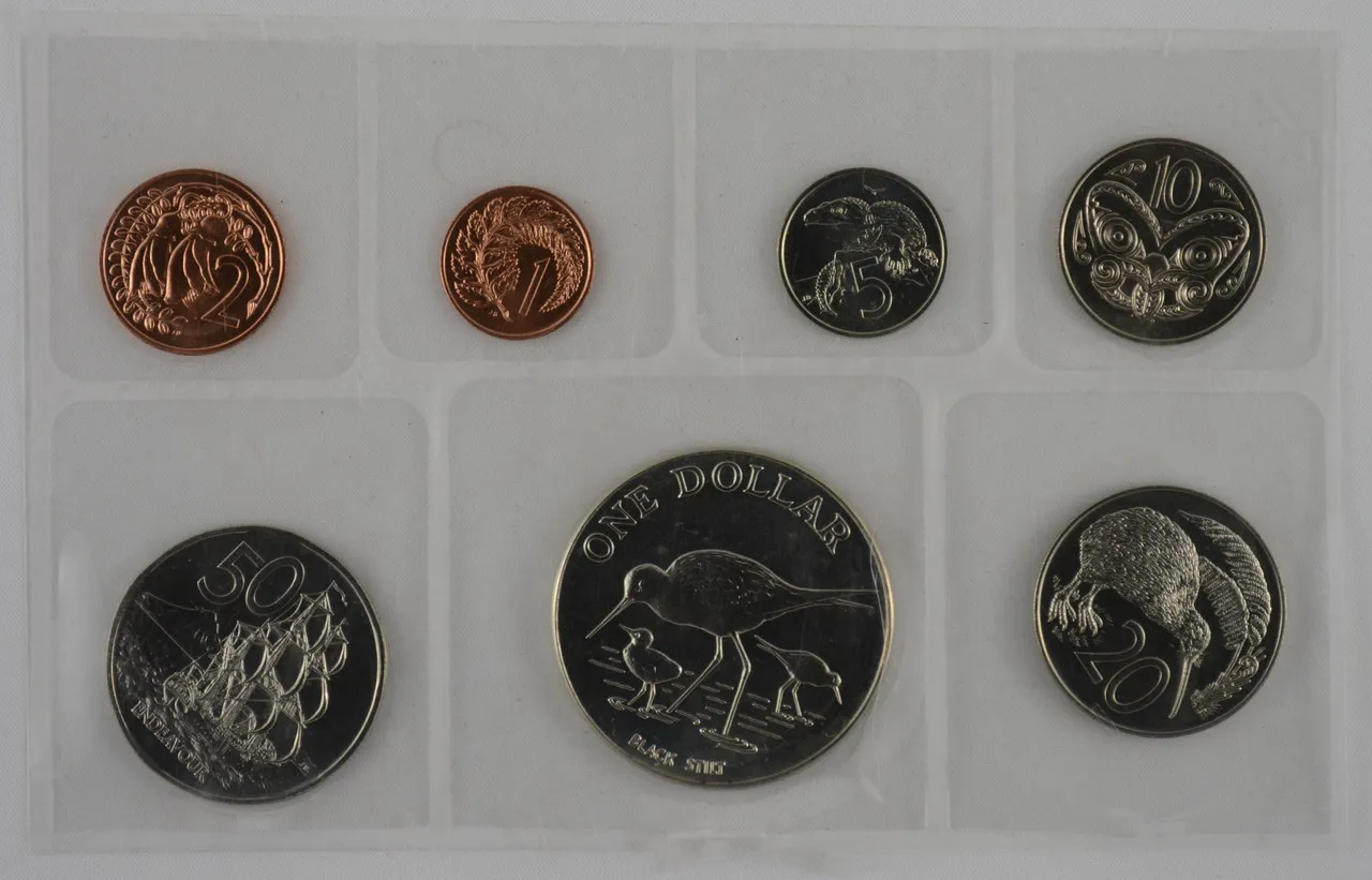 1985 New Zealand Uncirculated 7 Coin Set