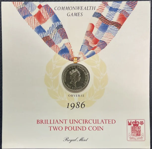 1986 2 Pound United Kingdom Commonwealth Games Coin