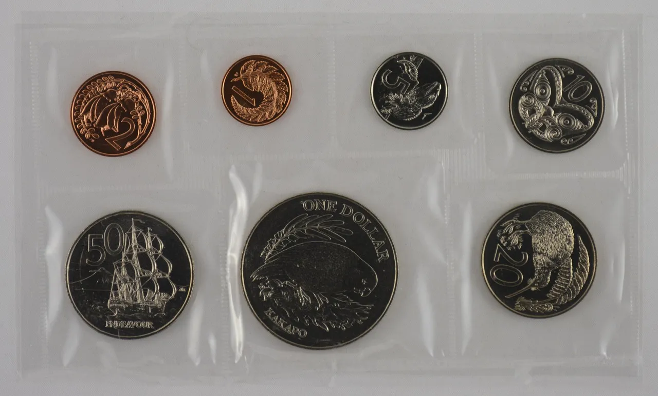 1986 New Zealand Uncirculated 7 Coin Set