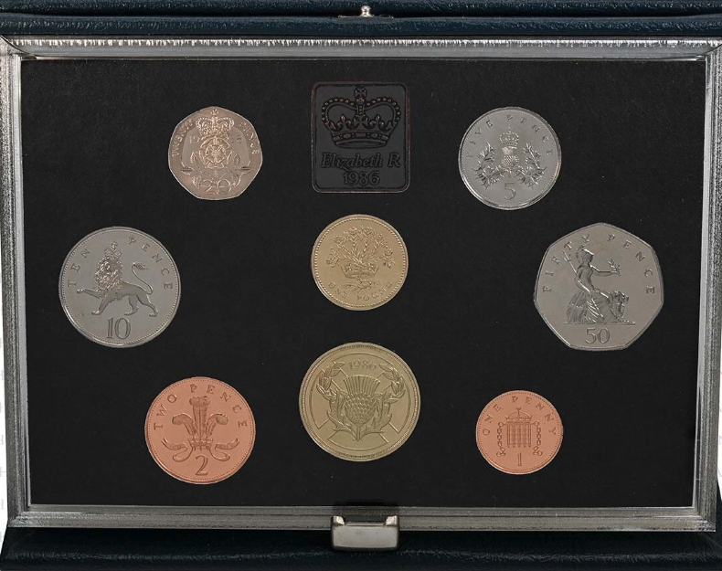 1986 United Kingdom Proof Collection Coin Year Set