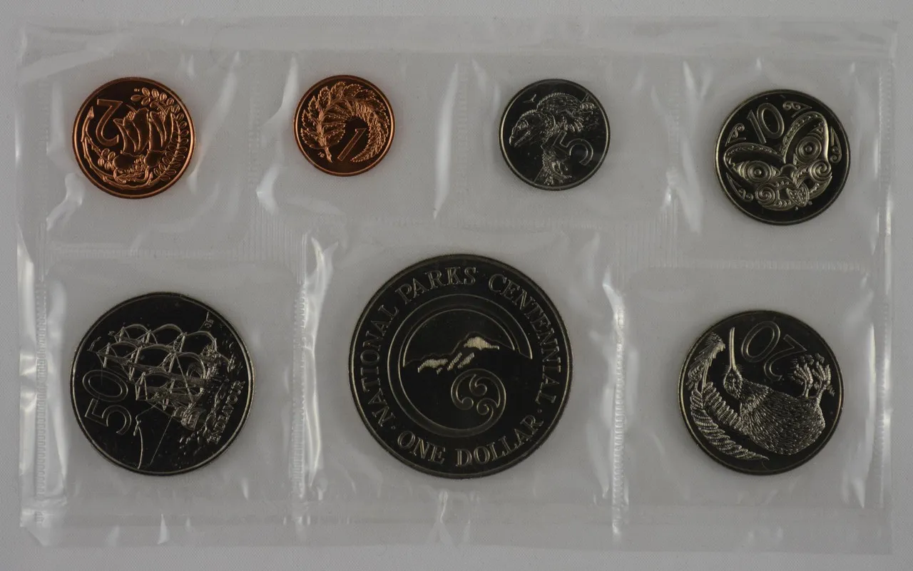 1987 New Zealand Uncirculated 7 Coin Set