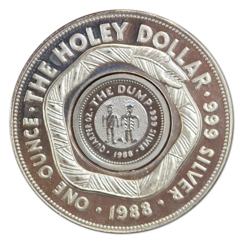 1988 1oz & 1/4oz Holey Dollar and Dump - Silver 2 Coin Set