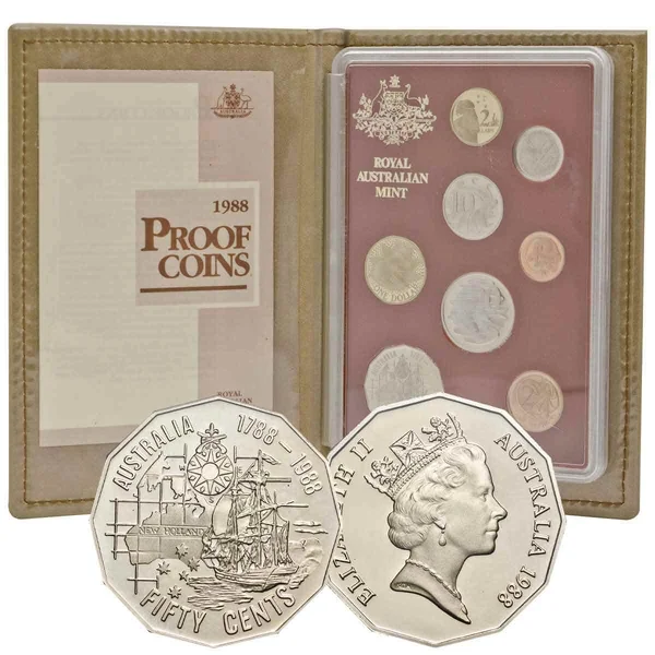 1988 Year Proof Set Bicentennial - International Coin Fair Edition