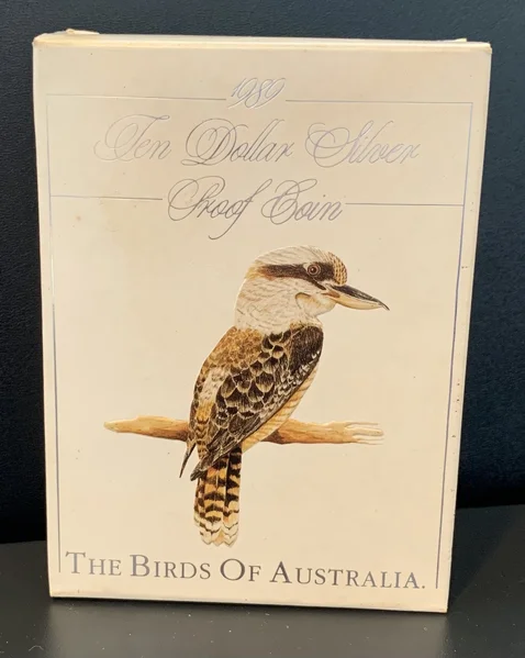 1989 Silver $10 - Birds of Australia - Kookaburra Silver Proof Coin