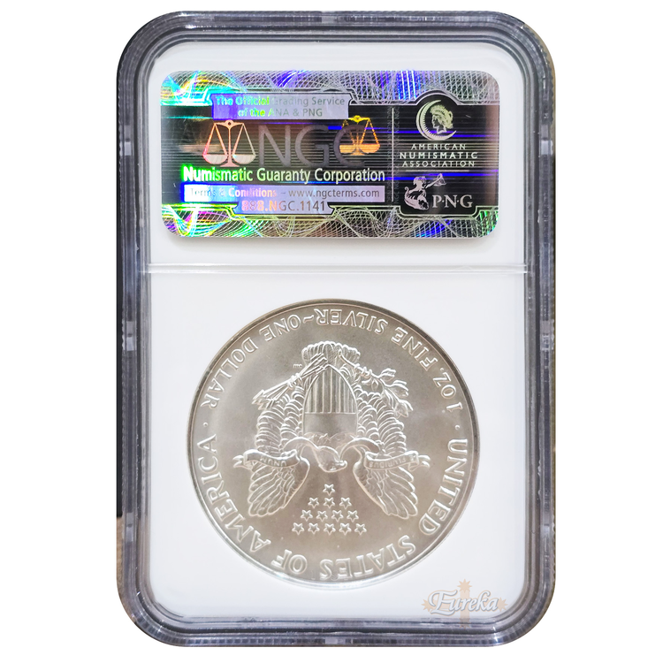 1991 1oz American Silver Eagle MS69 NGC Graded 