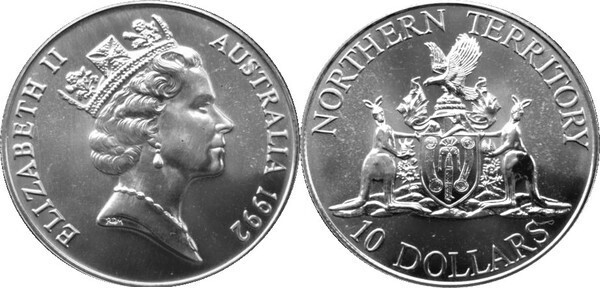 1992 $10 Northern Territory Silver State Series