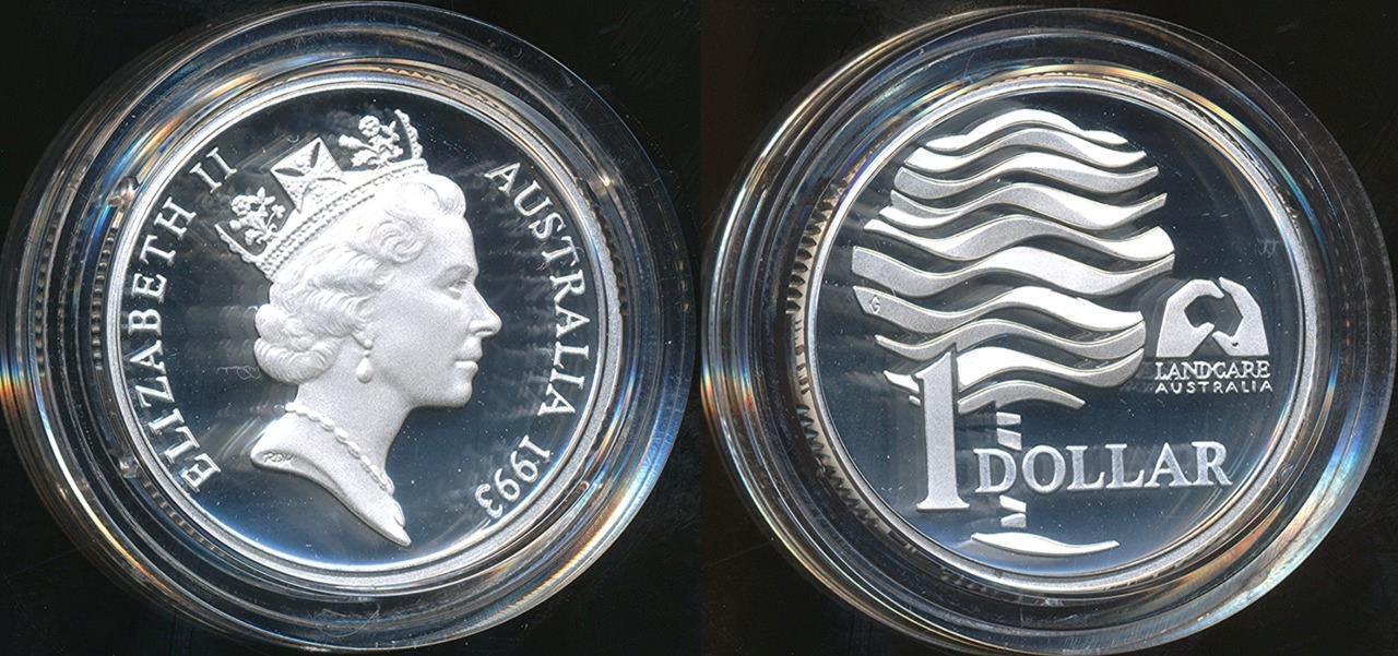1993 $1 Landcare Silver Proof 