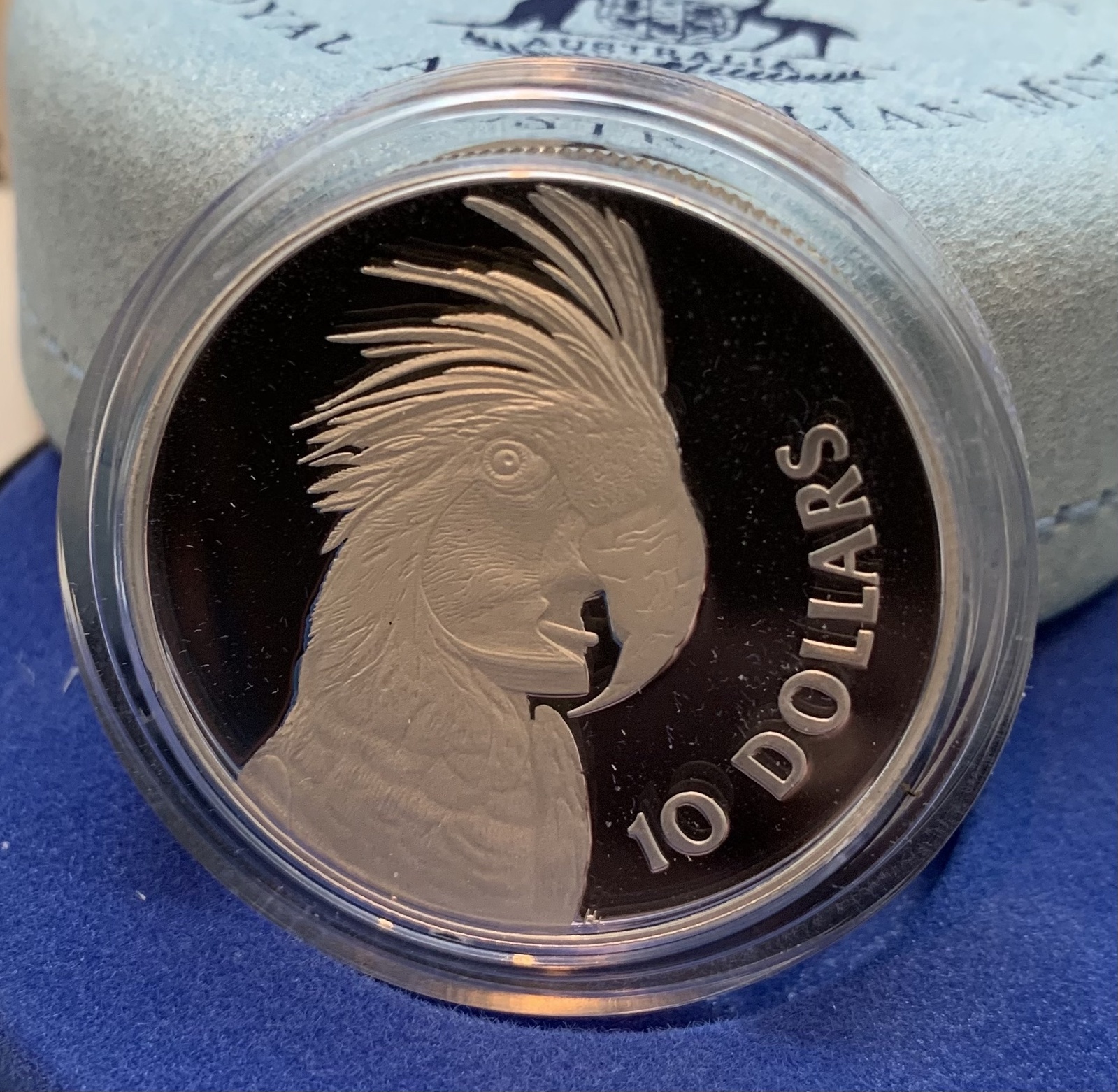 1993 Birds of Australia $10 Piedfort - Palm Cockatoo