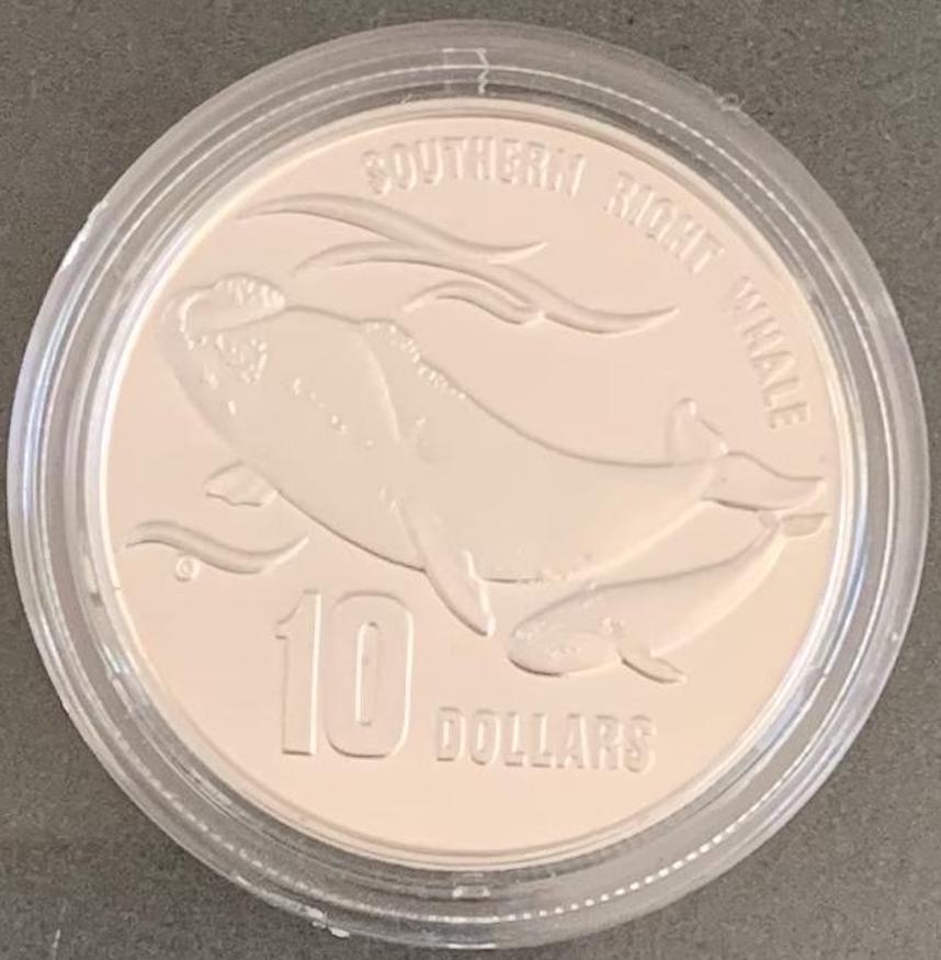 1996 $10 Southern Right Whale - Endangered Species Proof Coin