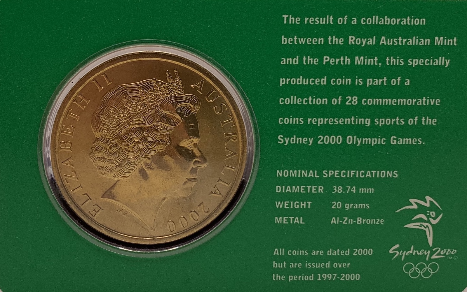 2000 $5 Sydney Olympic Gold Coin - Boxing