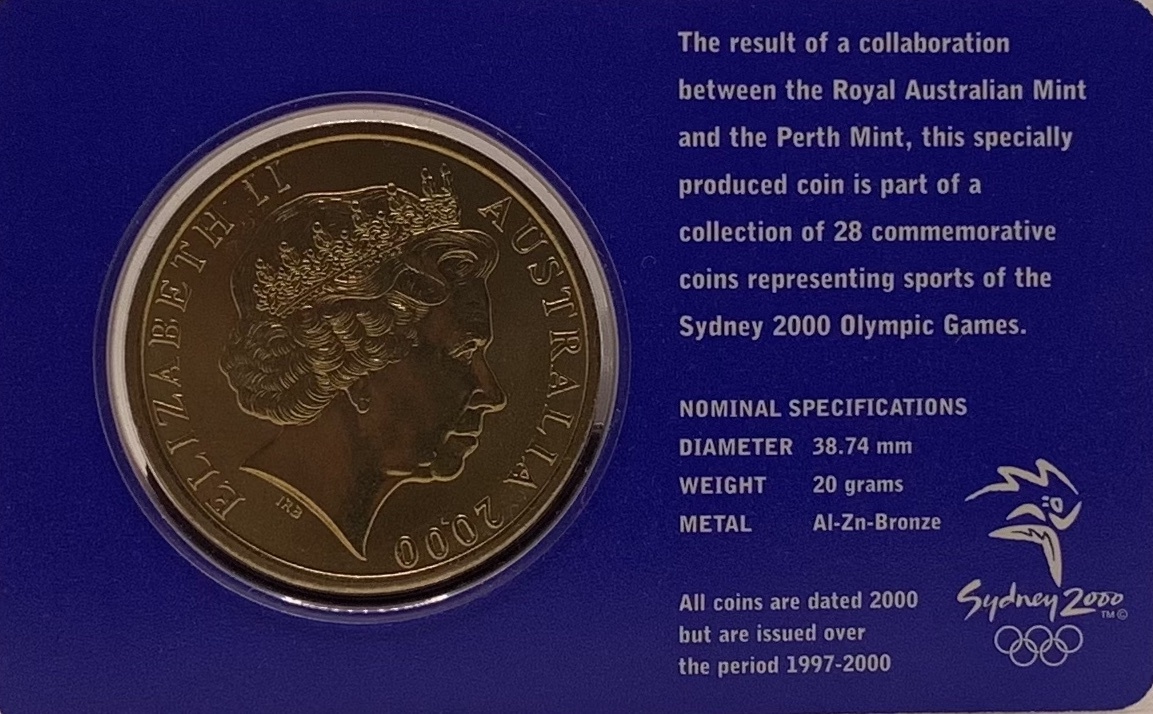 2000 $5 Sydney Olympic Gold Coin - Modern Pentathlon