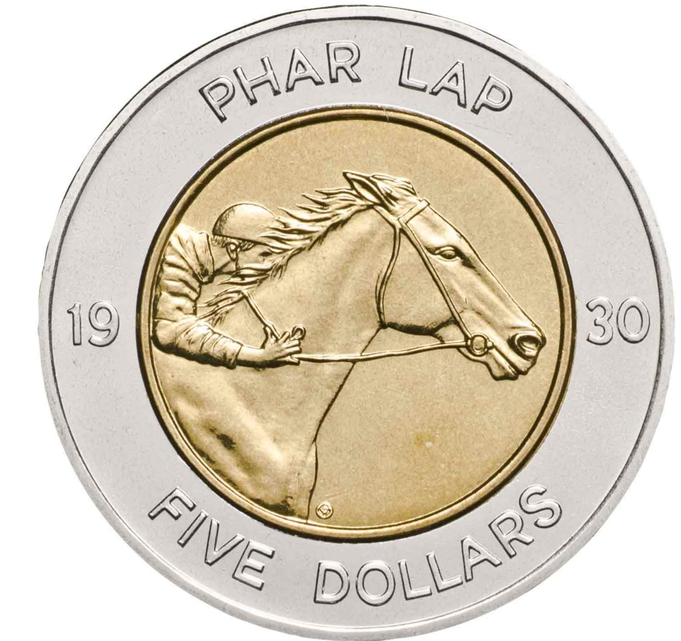 2000 $5 Phar Lap Bi Metal