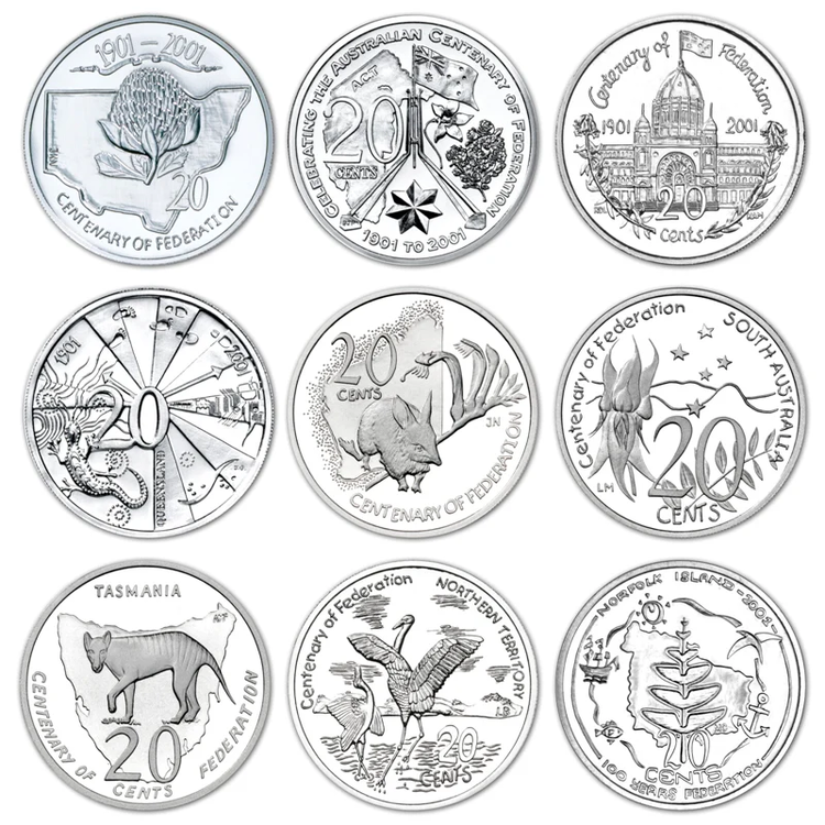 2001 Centenary of Federation 20 Coin Set