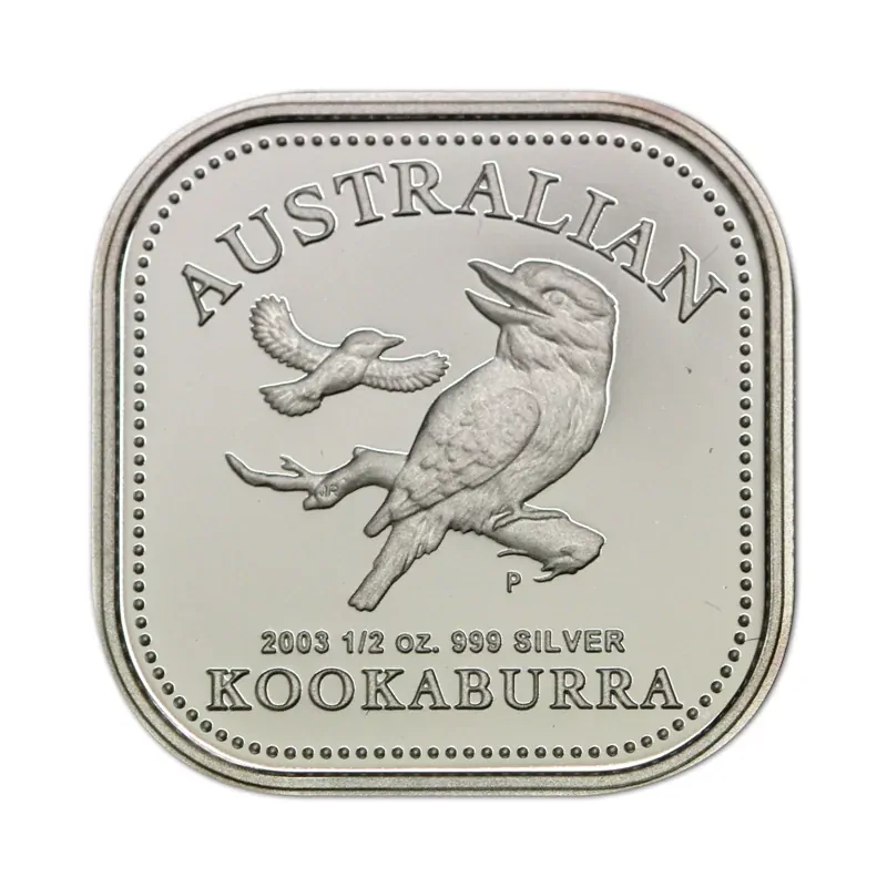 2003 1/2oz Kookaburra Silver Proof Square Coin