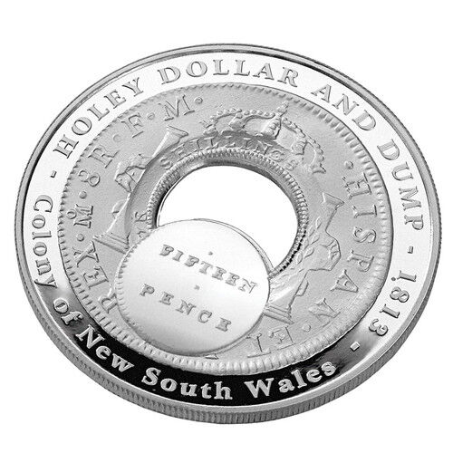 2003 $1 Holey Dollar & Dump Silver Proof Coin