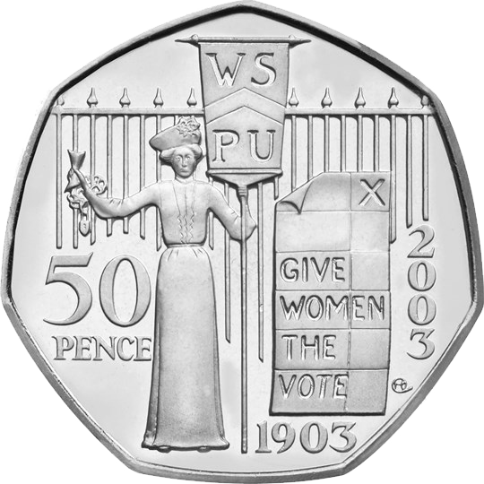 2003 50p Suffragette WSPU Carded Coin