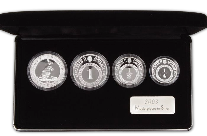 2003 Masterpieces in Silver - Port Phillip Patterns 4 Coin Set