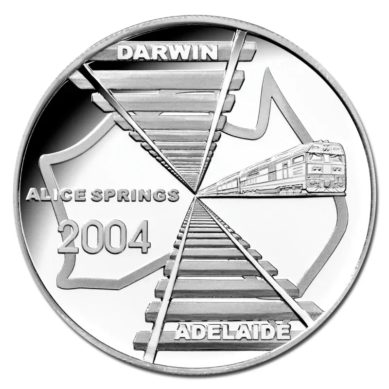 2004 $5 Adelaide to Darwin Railway Silver Proof Coin