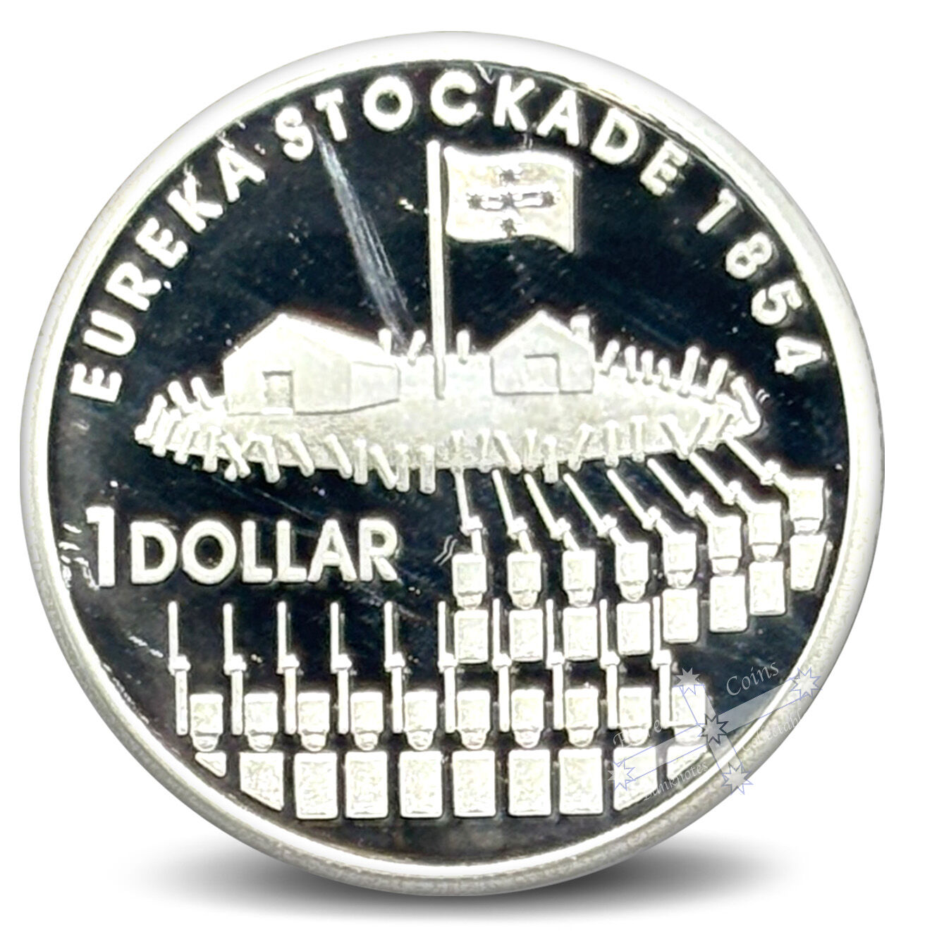 2004 $1 150th Anniversary of the Eureka Stockade Silver Proof