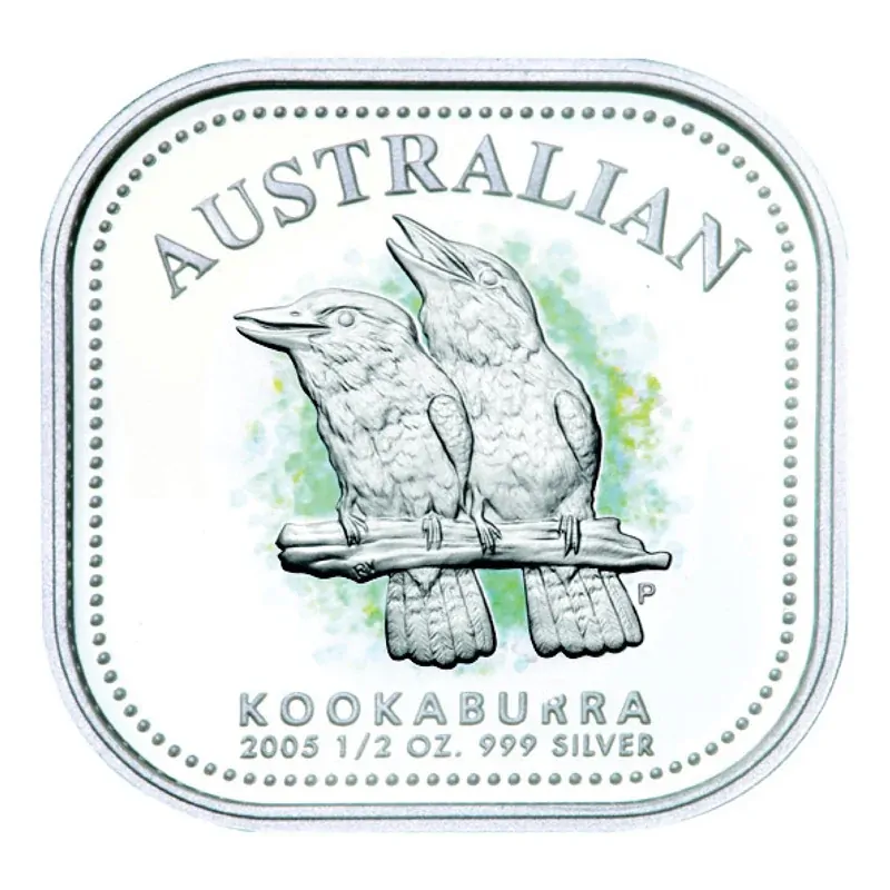 2005 1/2oz Kookaburra Coloured Silver Proof Coin