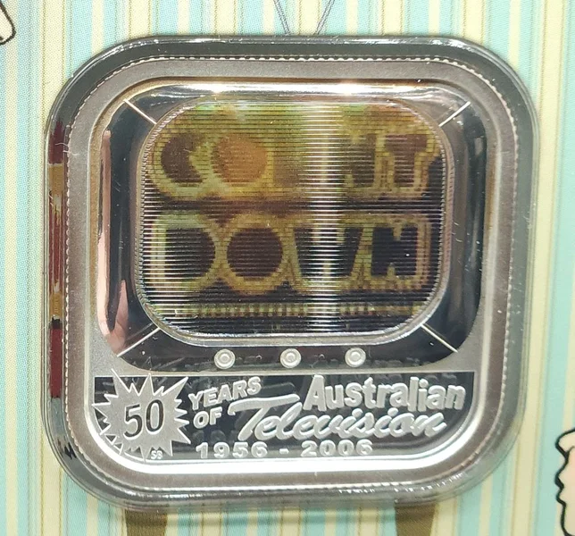 2006 1oz Silver - 50 Years of Australian Television 1956-2006 (Lenticular) Silver Proof Coin