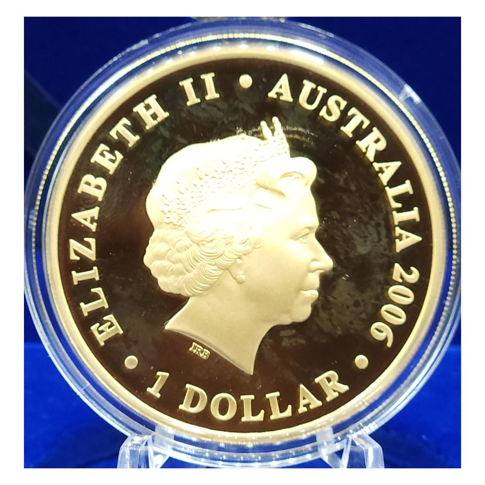 2006 Australia Figures of Notes Series Macarthur/Farrer $1 Gold Plated Silver 1oz Coin