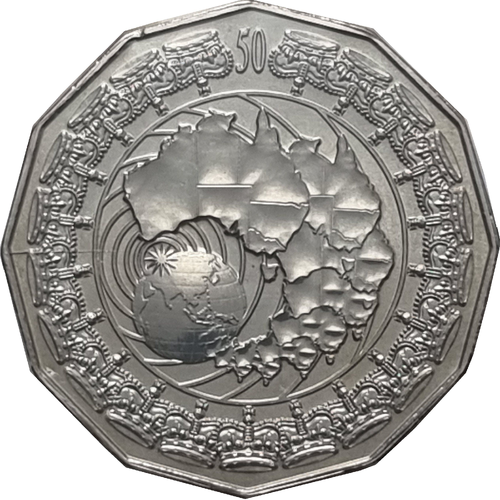 2006 50c HRM Queen Elizabeth II - Royal Visit Carded Coin