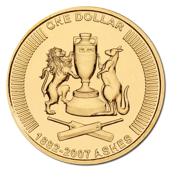 2007 $1 125 Years of The Ashes Carded Coin