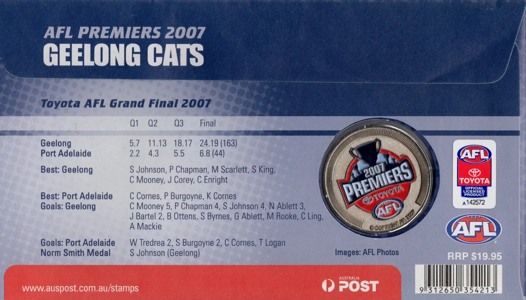 2007 Medallion AFL Premiers Geelong Cats PMC