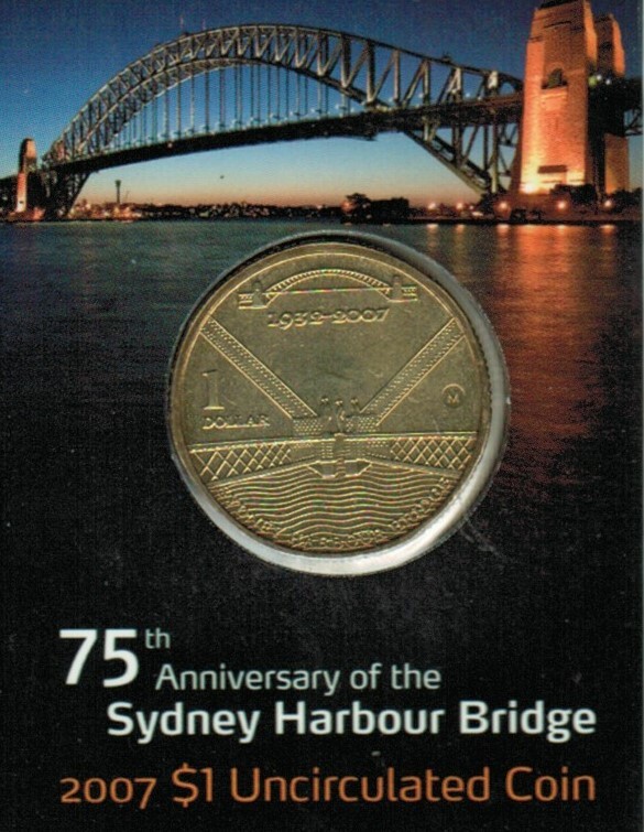 2007 $1 75th Anniversary of the Sydney Harbour Bridge Mintmark