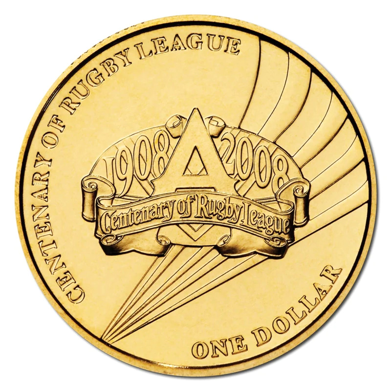 2008 $1 Centenary of Rugby League 1908-2008