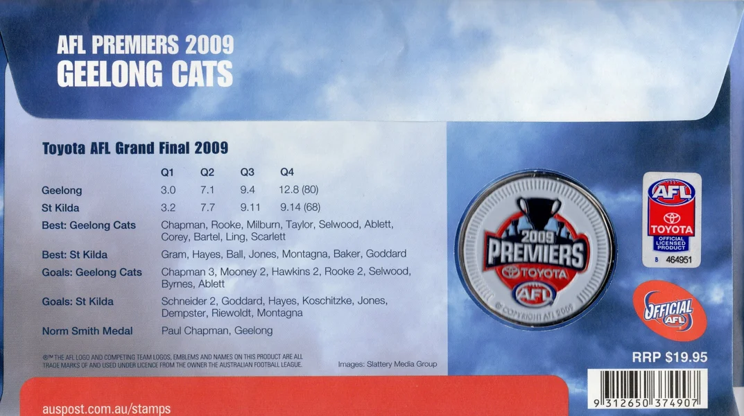 2009 Medallion AFL Premiers Geelong Cats PMC