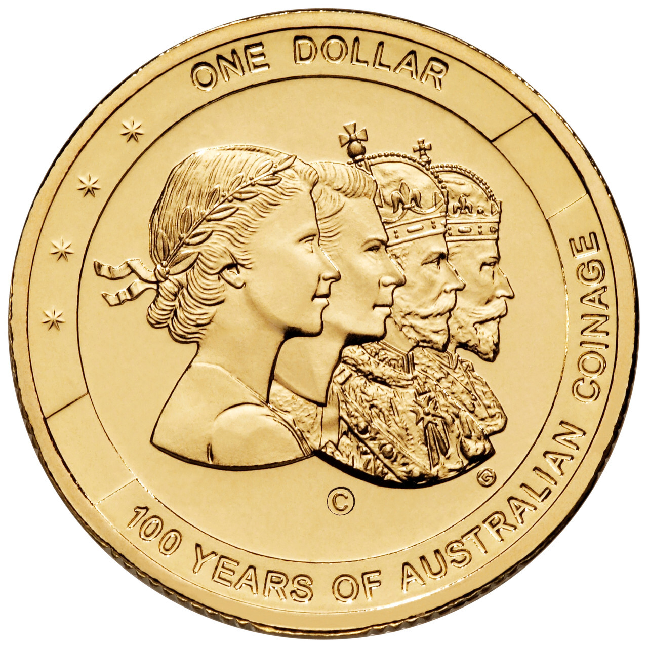 2010 $1 ANDA Canberra 100 Years of Australian Coinage 'C' Counterstamp