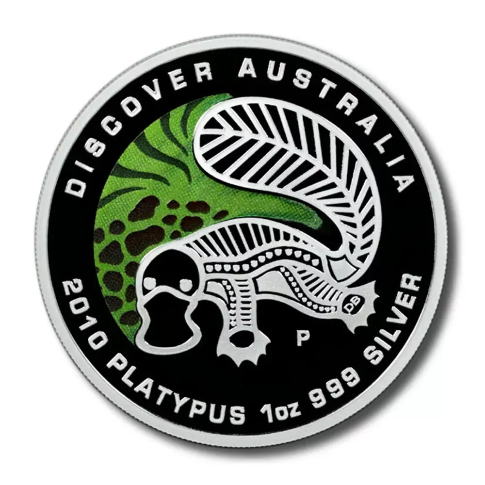 Discover Australia The Dreaming Series Platypus $1 2010 Proof Silver Coin
