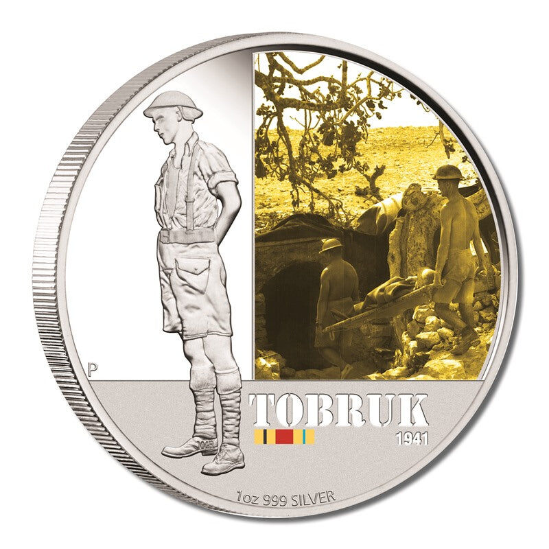 2011 Famous Battles Australian History Tobruk 1941 1oz Silver Proof Coin