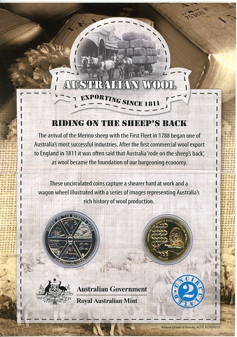 2011 Australian Wool 2 Coin Set