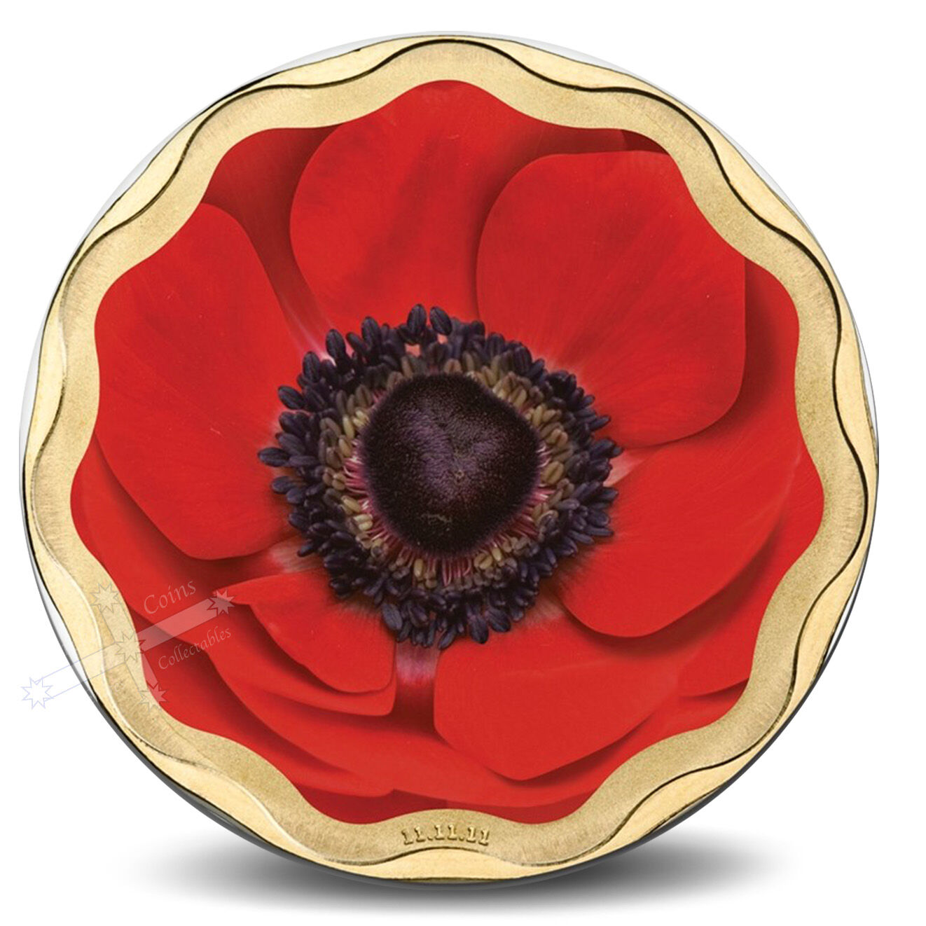 2011 $5 Remembrance Day 11.11.11 - Frosted Coloured Poppy PNC