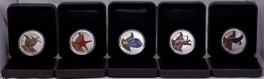 2011–2012 Silver Half Ounce Proof Five-Coin Set – The Reef Series II
