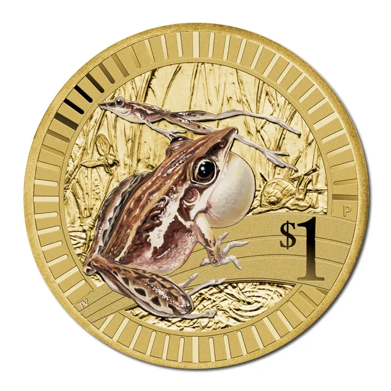 2012 $1 Young Collectors Animal Athletes - Long Jump Carded Coin