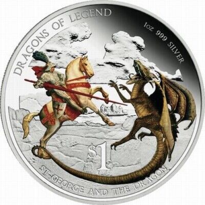 2012 1oz St George & The Dragon Silver Proof Coin