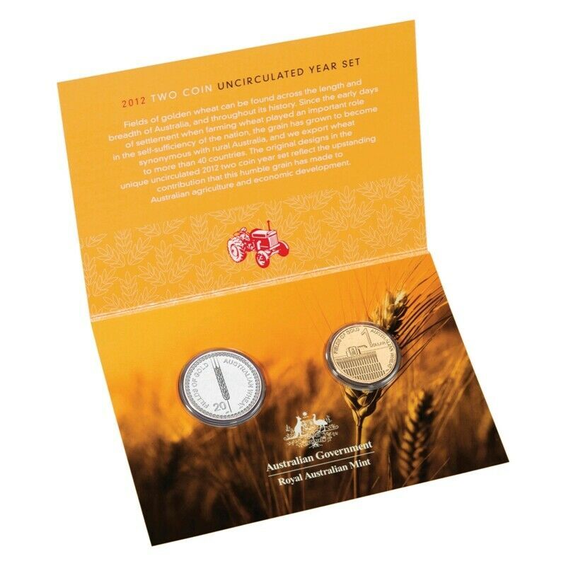 2012 Australian Wheat Fields of Gold 2 Coin Set