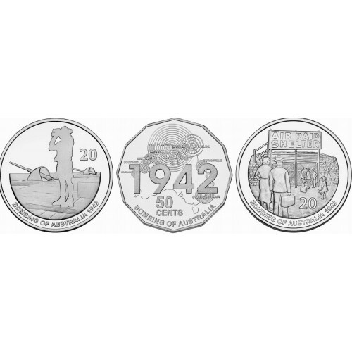 2012 Shores Under Siege Bombing of Australia 3 Coin Set