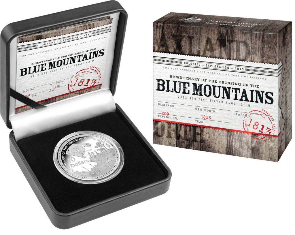 2013 Bicentenary of the Crossing of the Blue Mountains $10 Silver Proof Coin – Royal Australian Mint – 60.50g Limited Mintage