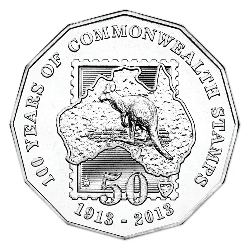 2013 50c Kangaroo and Map: 1913 - 2013 PNC