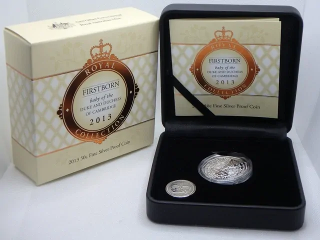 Firstborn baby of the Duke and Duchess of Cambridge 2013 50c Fine Silver Proof Coin
