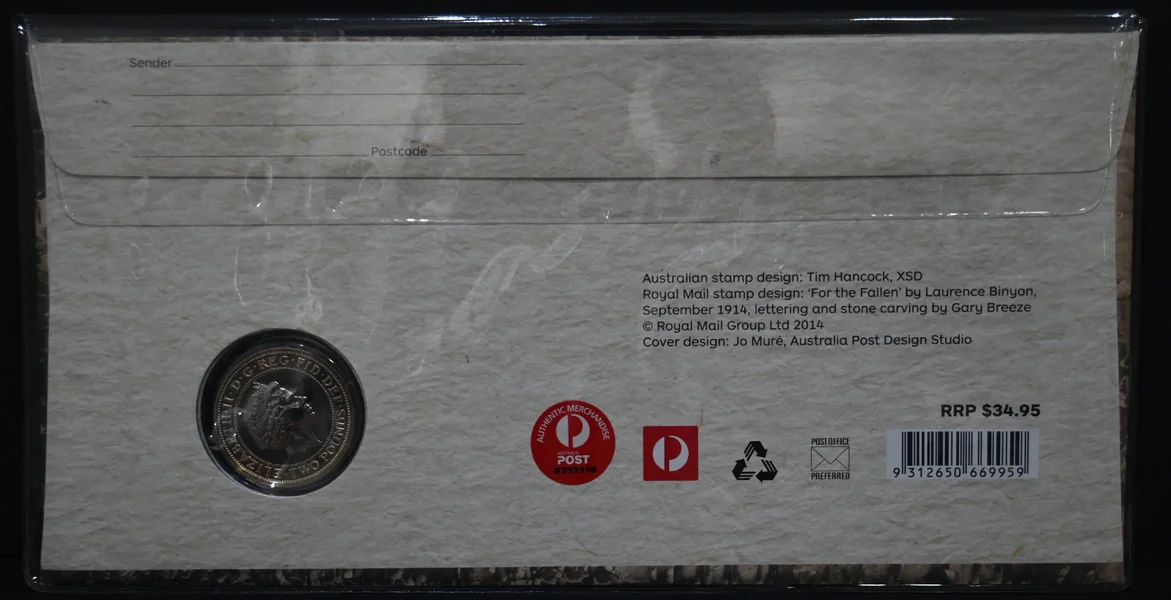 2014 The Great War: War Declared 2 Pound PNC [Large Space Format]